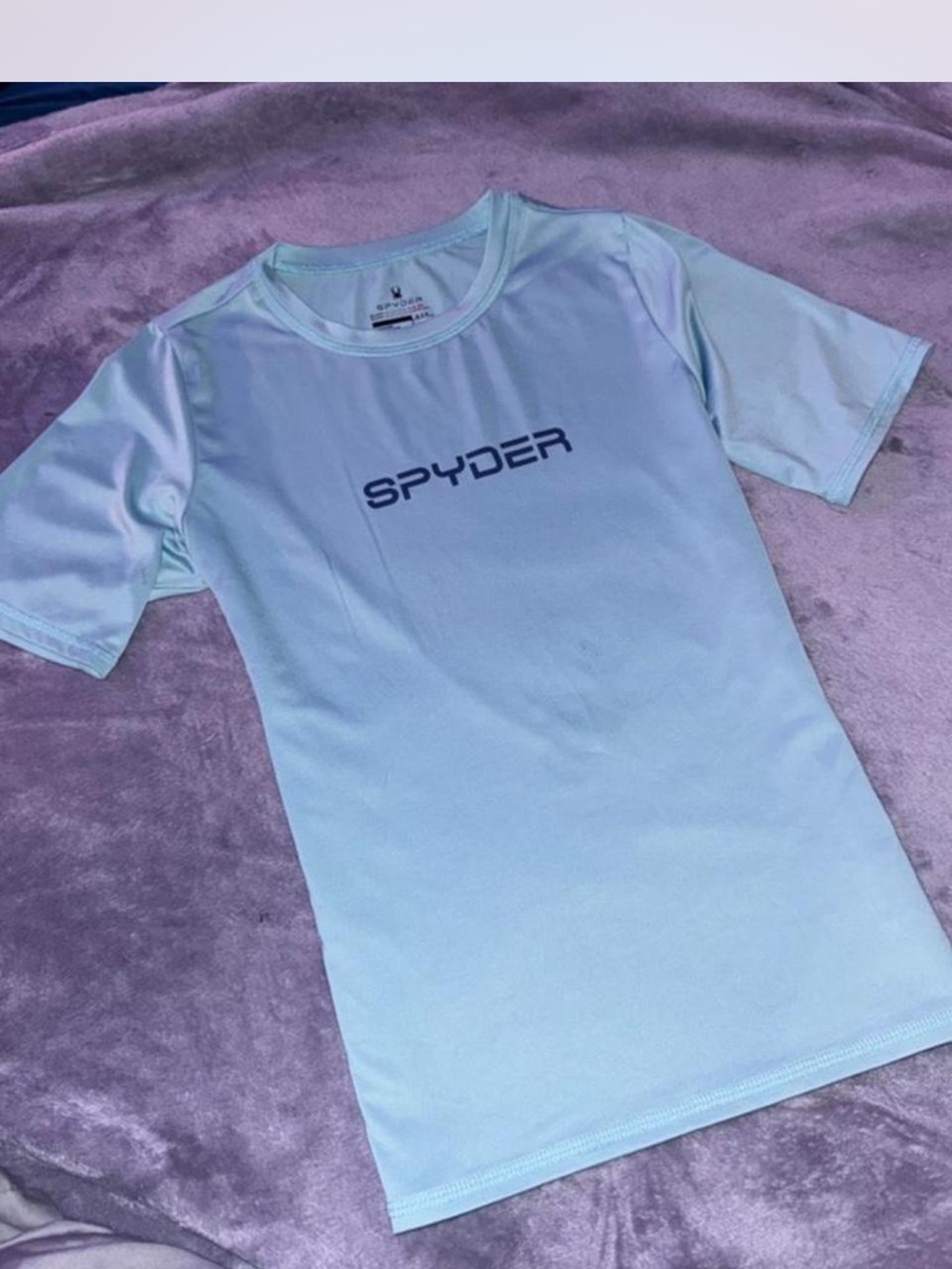 Spyder women’s Light Aqua Performance Short Sleeve Tee